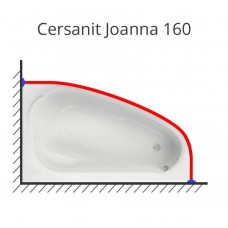 Карниз для ванны Cersanit Joanna 160х95