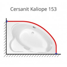 Карниз для ванны Cersanit Kaliope 153х100 нержавеющая сталь Карниз для ванны Cersanit Kaliope 153х100 нержавеющая сталь