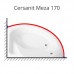 Карниз для ванны Cersanit Meza 170х100 нержавеющая сталь