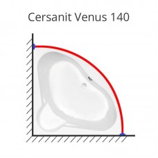 Карниз для ванны Cersanit Venus 140х140