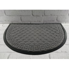 Коврик придверный влаговпитывающий полукруглый 40*60 серый Коврик придверный влаговпитывающий полукруглый 40*60 серый